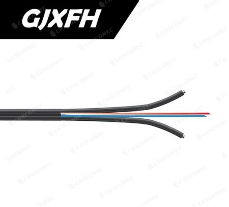 GJXFH 光纤到户FTTH蝶形光缆 2 芯 LSZH 护套 - 扁平蝶形光缆 2 芯